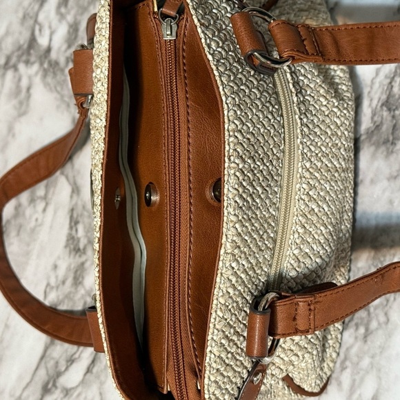 Rosetti Brown and Cream Shoulder Bag with Textured Design - Picture 12 of 14